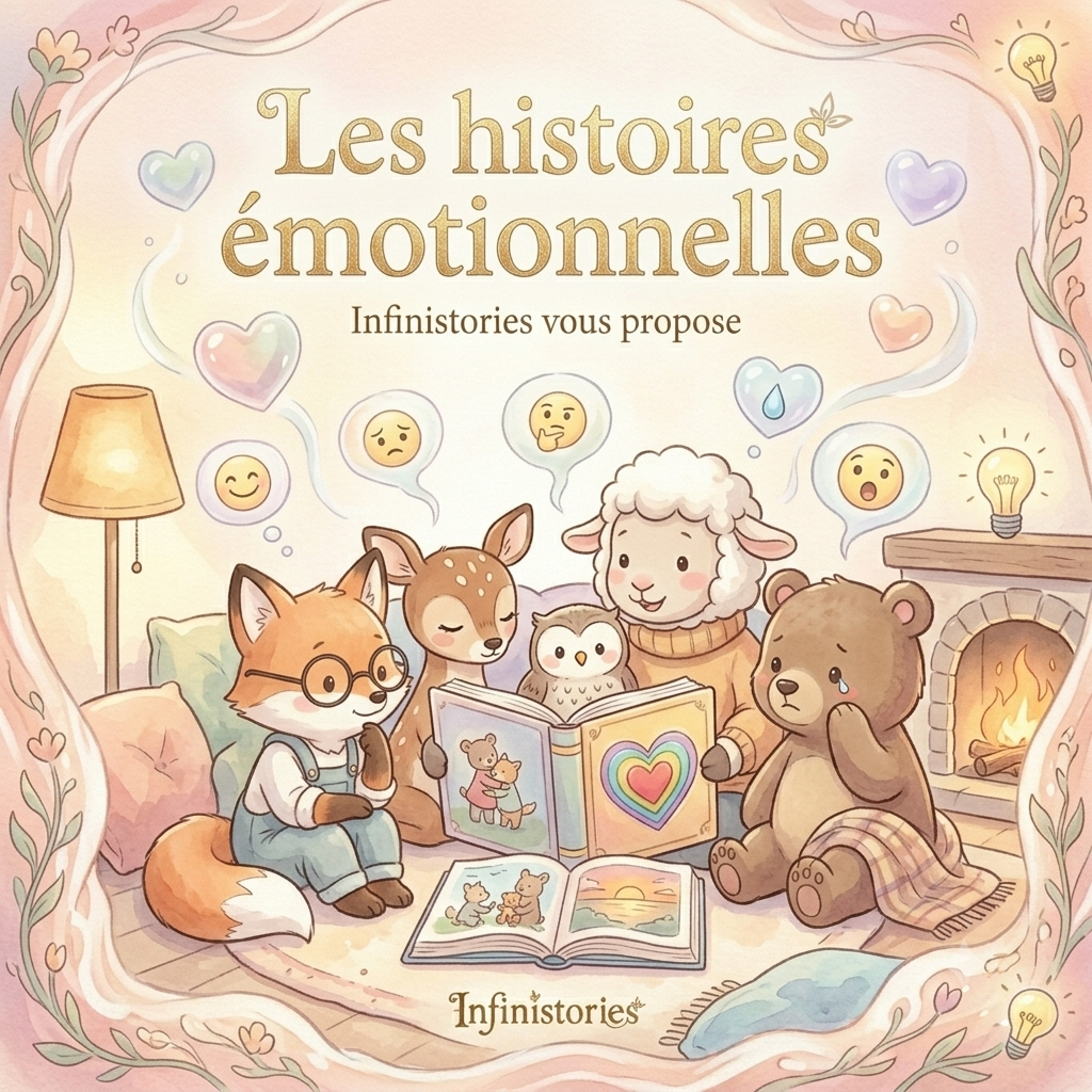 Les personnages d'Infinistories autour d'une histoire émotionnelle
